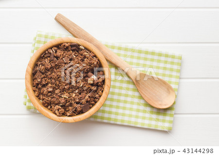 Healthy chocolate granola. Healthy chocolate granola. 43144298