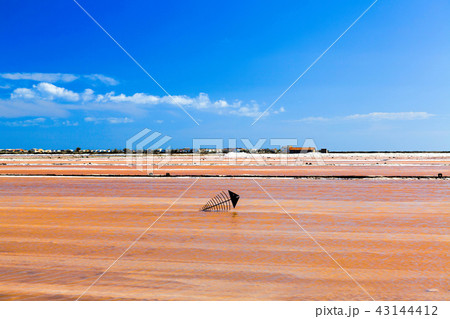 Saline with a metal sculpture in "Saint-Martin"  43144412