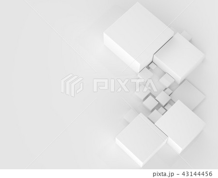 Abstract geometric shape cubes gray background 3d illustration 43144456