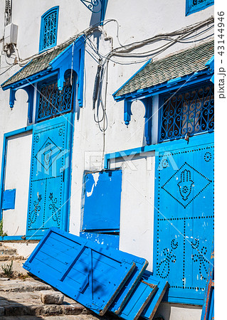 Street in the town of Sidi Bou Said, Tunisia Street in the town of Sidi Bou Said, Tunisia 43144946