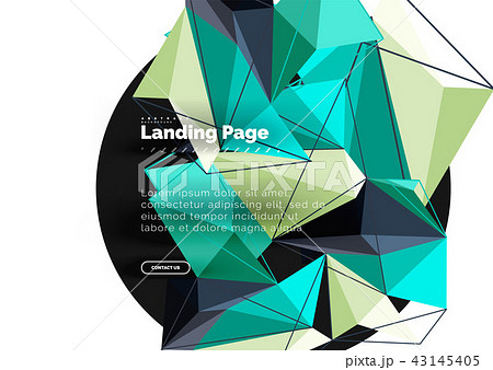 Polygonal geometric design, abstract shape made of triangles, trendy background Polygonal geometric design, abstract shape made of triangles, trendy background 43145405