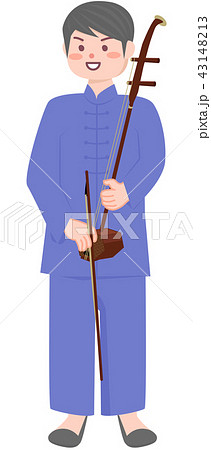 二胡を持つ男性 43148213