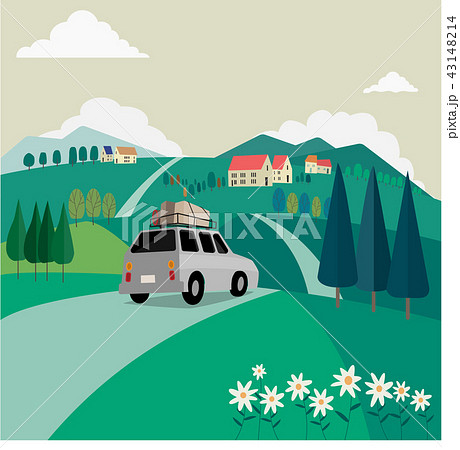 a car driving to travel,vector illustration a car driving to travel,vector illustration 43148214
