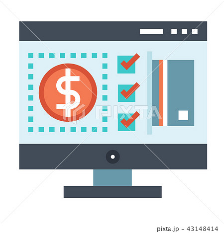 Payment method flat illustration 43148414