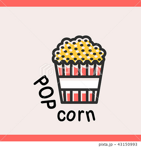 Popcorn box logotype template 43150993