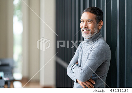 Portrait attractive mature asian man retired Portrait attractive mature asian man retired 43151182