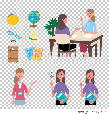 外国人　教師　講師　イラスト　セット 43151454