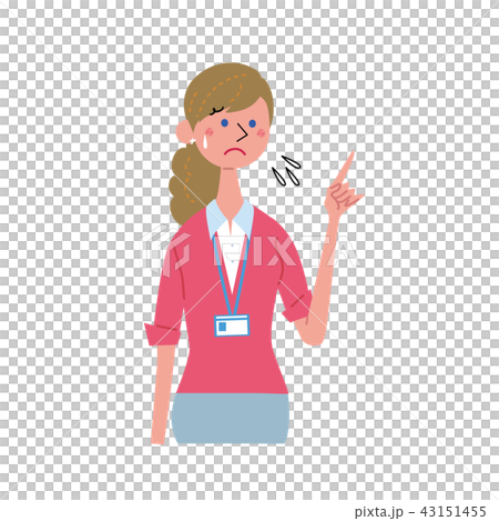 外国人　教師　講師　イラスト　指差し 43151455