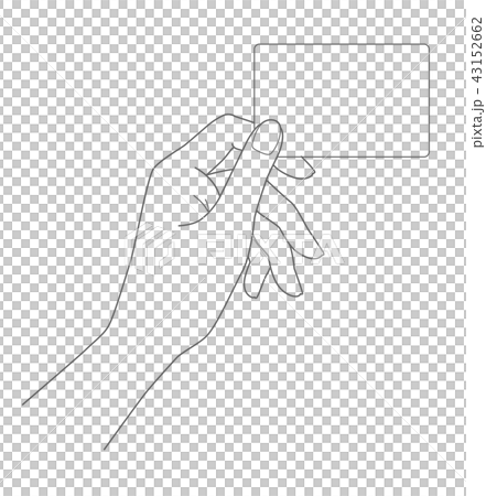手卡單色插圖 手卡單色插圖 43152662