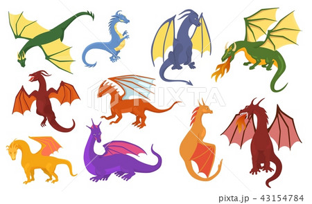 Dragon cartoon vector cute dragonfly dino character baby dinosaur for kids fairytale dino Dragon cartoon vector cute dragonfly dino character baby dinosaur for kids fairytale dino 43154784