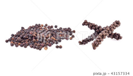 peppercorn isolated on white background peppercorn isolated on white background 43157334