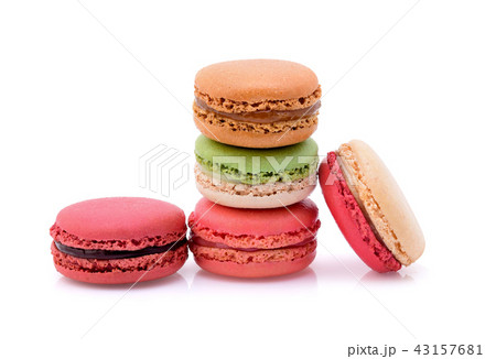 Sweet and colourful french macaroons or macaron Sweet and colourful french macaroons or macaron 43157681