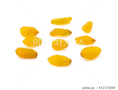 Sweet raisins on white background 43157699