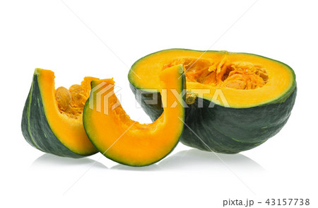 Slice of pumpkin isolated on white background. Slice of pumpkin isolated on white background. 43157738