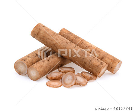 Burdock roots isolated on white background 43157741