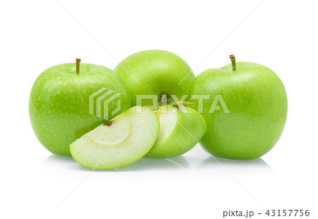 Green apple isolated on white background Green apple isolated on white background 43157756