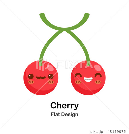 Cherry Flat Iconのイラスト素材