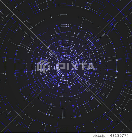 Connecting lines and dots on dark background. Abstract network connection design concept. Technology 43159774