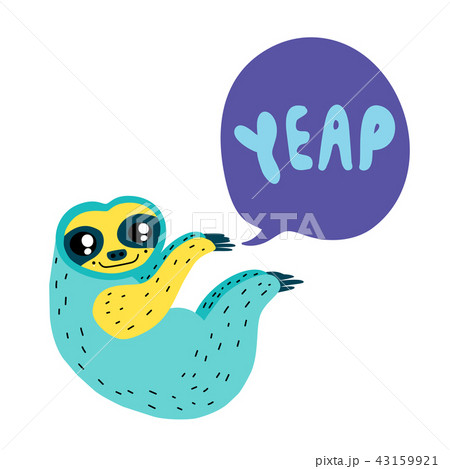 Cute little cartoon sloth Cute little cartoon sloth 43159921