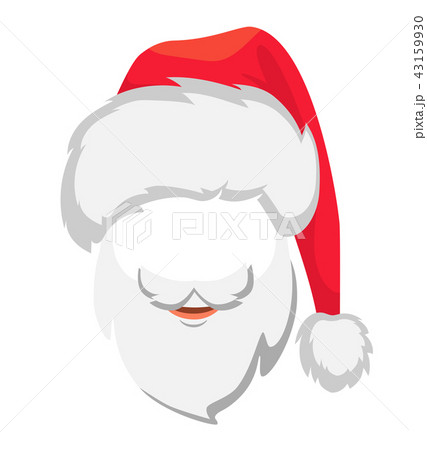 Santa Claus Hat And Beardのイラスト素材