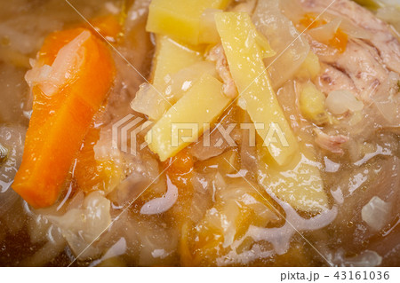 Borsch soup with bread and garlic Homemade Russian, Ukrainian national soup Borsch soup with bread and garlic Homemade Russian, Ukrainian national soup 43161036