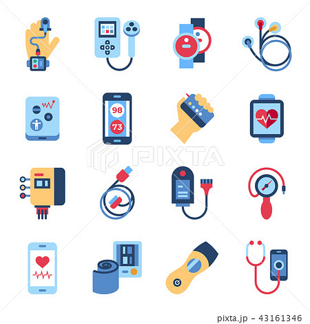 Digital Vector Health Sensor Icons Setのイラスト素材