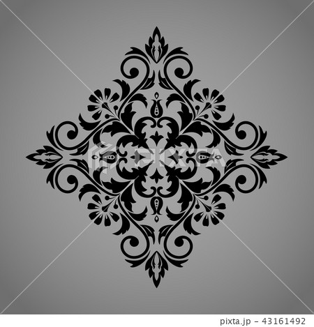 Damask graphic ornament. Floral design element.  43161492
