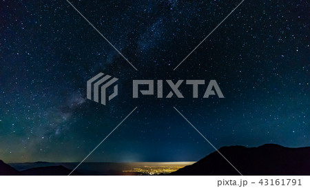 天の川と富山市内 天の川と富山市内 43161791