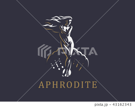 Aphrodite or Venus. Vector emblem. 43162343