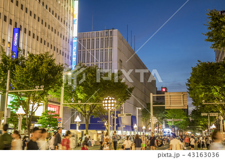 愛知県 名古屋都市風景 広小路夏祭りの写真素材