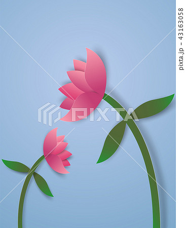 Wilted flowers , paper art style 43163058