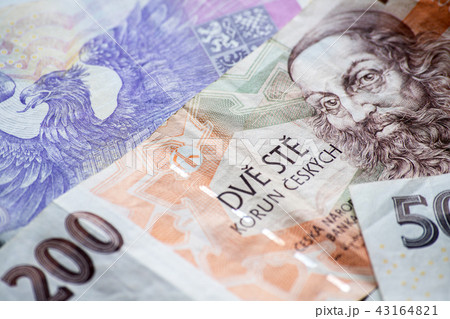 czech money close up 43164821