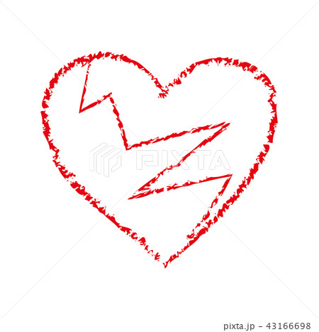 Broken black Heart icon vector 43166698