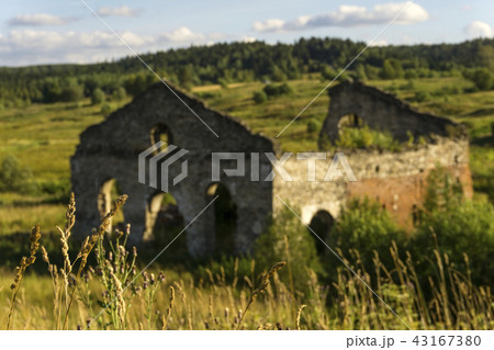 blurred background - ruins of an ancient building 43167380