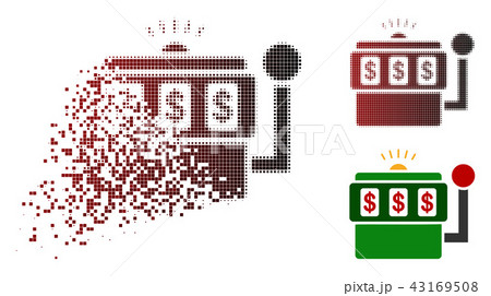 Broken Dotted Halftone Slot Machine Icon Broken Dotted Halftone Slot Machine Icon 43169508