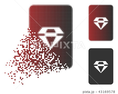Dissipated Dot Halftone Ruby Gaming Card Icon Dissipated Dot Halftone Ruby Gaming Card Icon 43169578