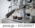Espresso from a coffee machine for two  cups. 43169907