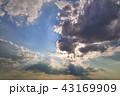 Photogpraphy of blue sky with white clouds. 43169909