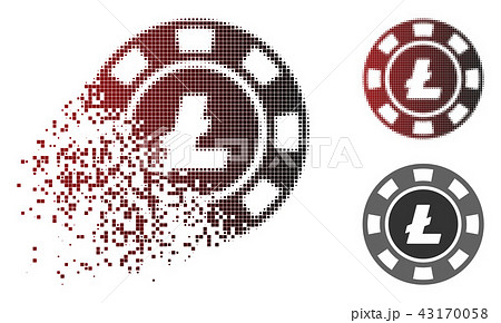Fragmented Dot Halftone Litecoin Casino Chip Icon Fragmented Dot Halftone Litecoin Casino Chip Icon 43170058