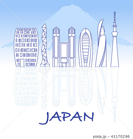 Unusual Japanese architecture Mount Fuji. 43170296