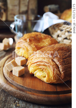French sweet puff pastry bun for breakfast French sweet puff pastry bun for breakfast 43171275