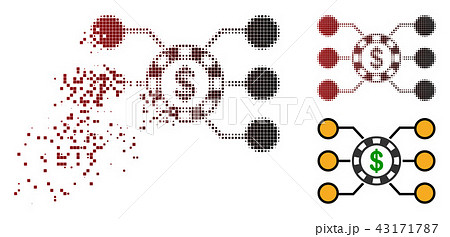 Dispersed Pixel Halftone Casino Chip Circuit Icon Dispersed Pixel Halftone Casino Chip Circuit Icon 43171787