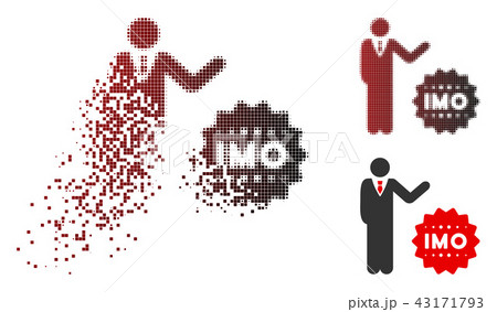 Disappearing Pixelated Halftone Businessman Show IMO Token Icon Disappearing Pixelated Halftone Businessman Show IMO Token Icon 43171793