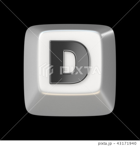 Computer keyboard key FONT. Letter D 3D 43171940