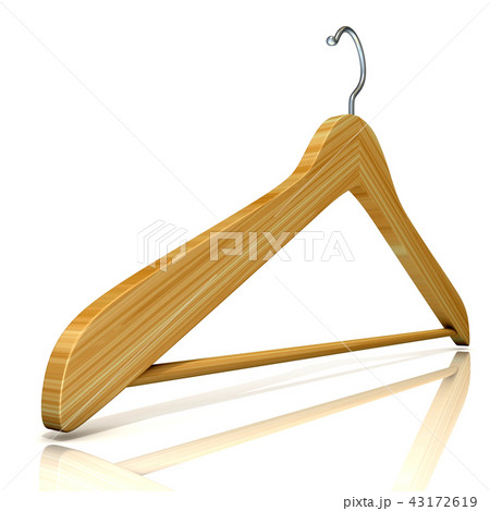 Wooden clothes hangers, 3D Wooden clothes hangers, 3D 43172619