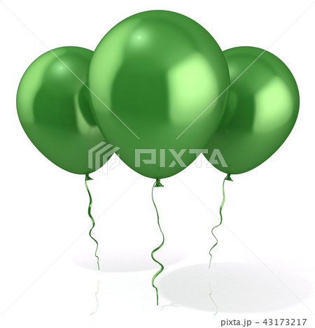 Three green balloons Three green balloons 43173217