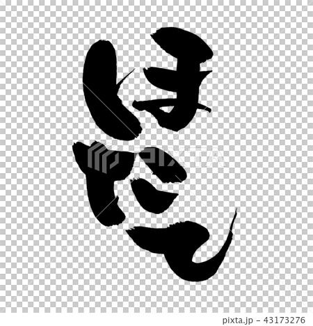 筆文字　ほたて　帆立　食べ物　イラスト 43173276