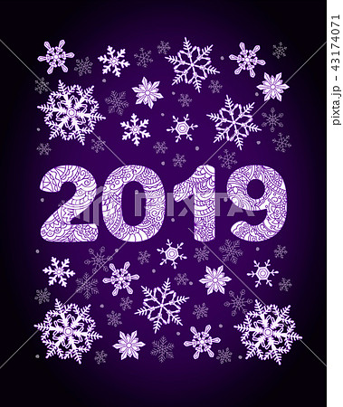 snowflakes and zen patterned 2019 on black snowflakes and zen patterned 2019 on black 43174071