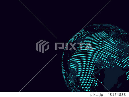 Global network connection. World map point 43174888