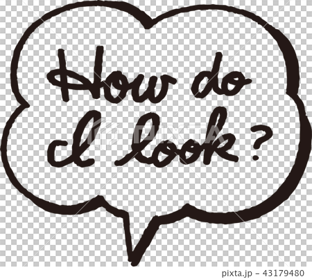 フォトプロップス ハロウィン 私 どう ふきだし 筆記体 白文字のイラスト素材